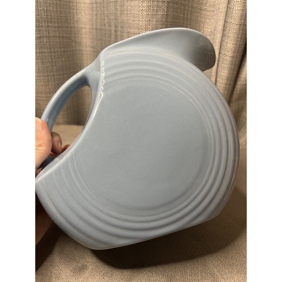 Fiesta Homer Laughlin Fiesta Ware Periwinkle Blue Disc Pitcher Retired Color 70s - Picture 7 of 9